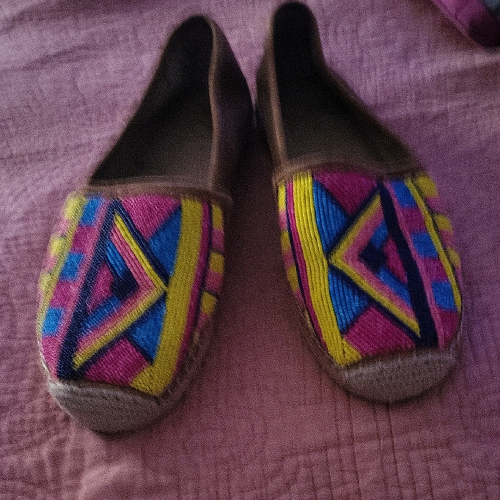 Sam Edelman Pink and Yellow Espadrilles